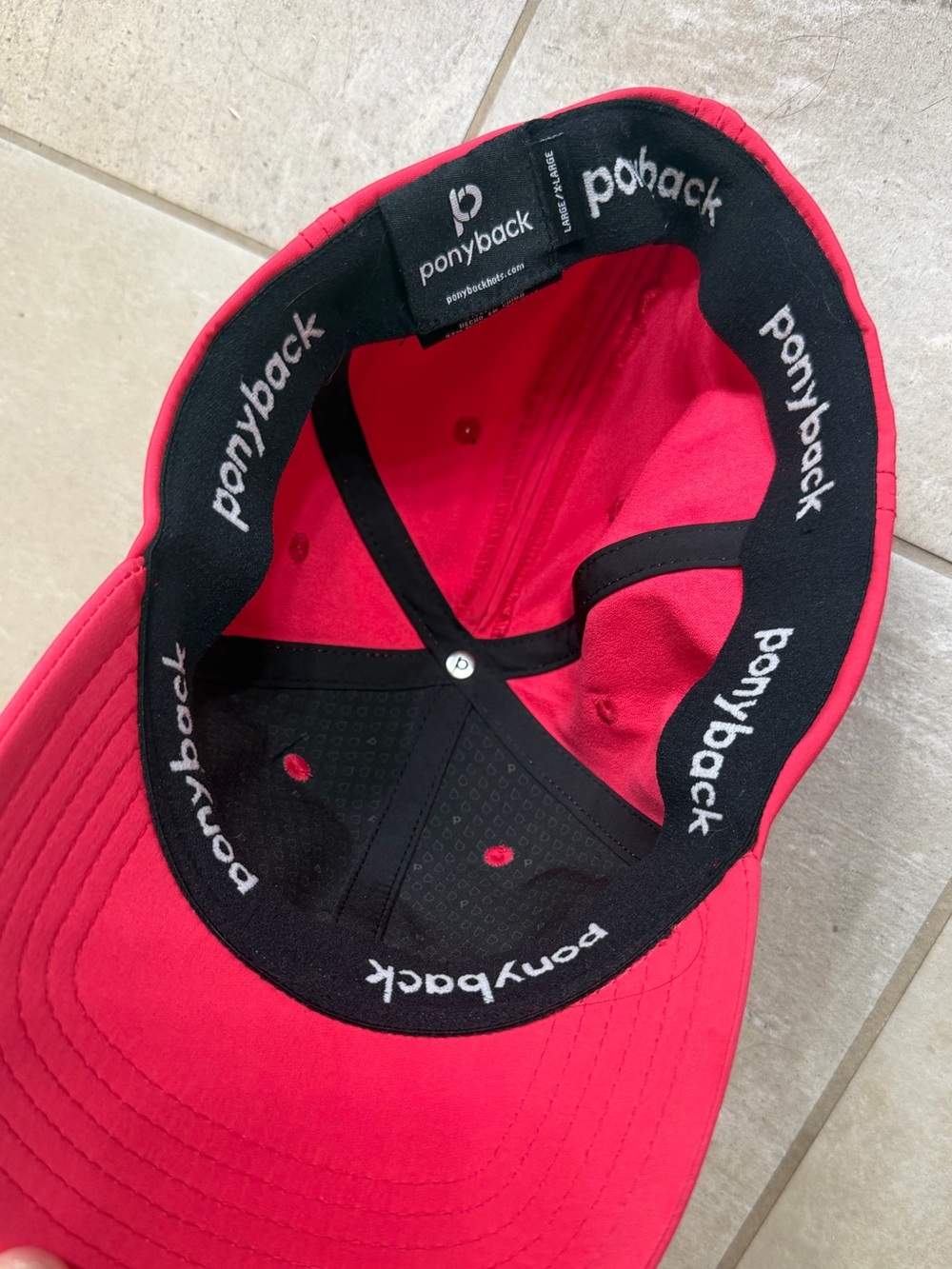 Ponyback Everyday Fit Ballcap in Radiant Raspberry - Picture 3 of 3